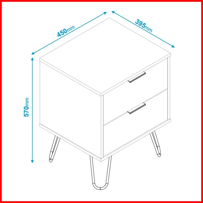 Mesa de luz 2 cajones – BCR 41 - Mesas de luz, Uruguay | Punto Unión, vista 3