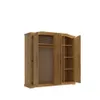 Ropero Curvo 4 Puertas Madera Maciza Línea Monterrey - Natural en Madera natural - Roperos y placares, Uruguay | Ecowood, vista 3 de 3