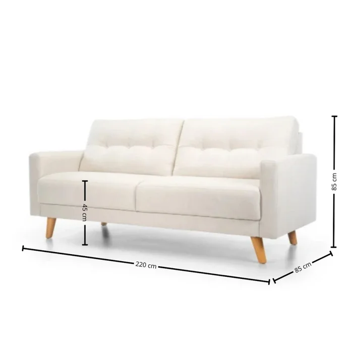 Sofá Lars - Tela Aquaclean - 3 cuerpos - A fabricar en Beige - Sillones y sofás, Uruguay | Nyr, vista 5