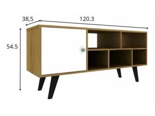 Rack para TV 42 con nicho en Madera natural - Muebles para TV, Uruguay | Quesal, vista 3