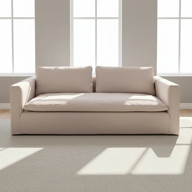 Sofá 3 Cuerpos Tela Natural-beige Nunu Beige en Beige - Sillones y sofás, Uruguay | Divino
