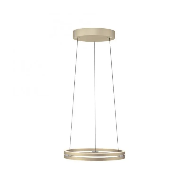 Colgante led anillo motorizado 40w 50cm a control remoto con varias funciones, Champagne en Amarillo - Lámparas colgantes, Uruguay | Iluminica