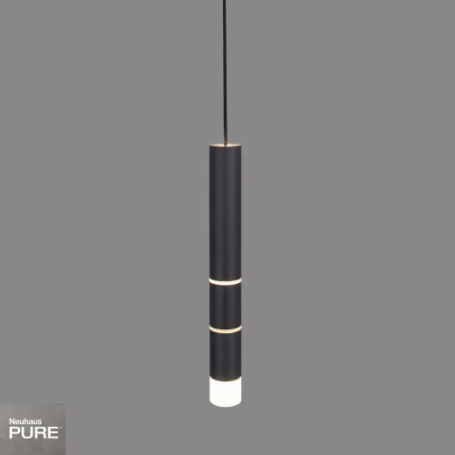 Colgante led rotativo tubular negro 7 posiciones de luz 3000K 10W en Negro - Lámparas colgantes, Uruguay | Iluminica