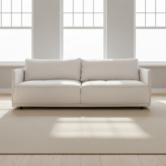 Sillón Cuero-100-natural Blanco Romeo en Blanco - Sillones y sofás, Uruguay | Divino