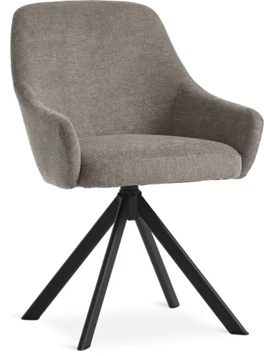 Silla de comedor ROSTRUP giratoria tela are/neg en Gris - Sillas, Uruguay | JYSK