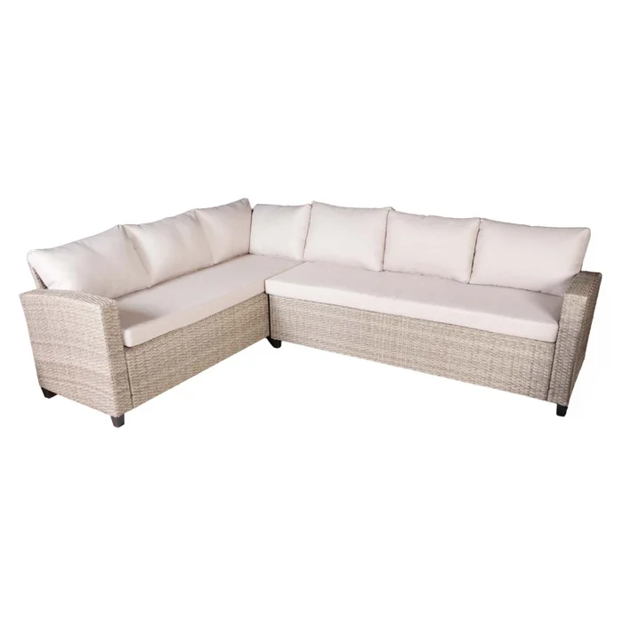 Set De Comedor Exterior Rattan-sintetico Natural-beige Hawai en Madera natural - Muebles para el exterior, Uruguay | Divino, vista 3
