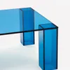 Mesa de centro Adularia de cristal templado - azul 140 x 60 cm en Azul - Mesas de living, Uruguay | Kavehome, vista 5 de 7