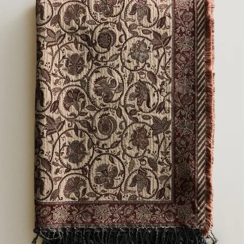MANTA JACQUARD FLORES - Textiles, Uruguay | Zara Home