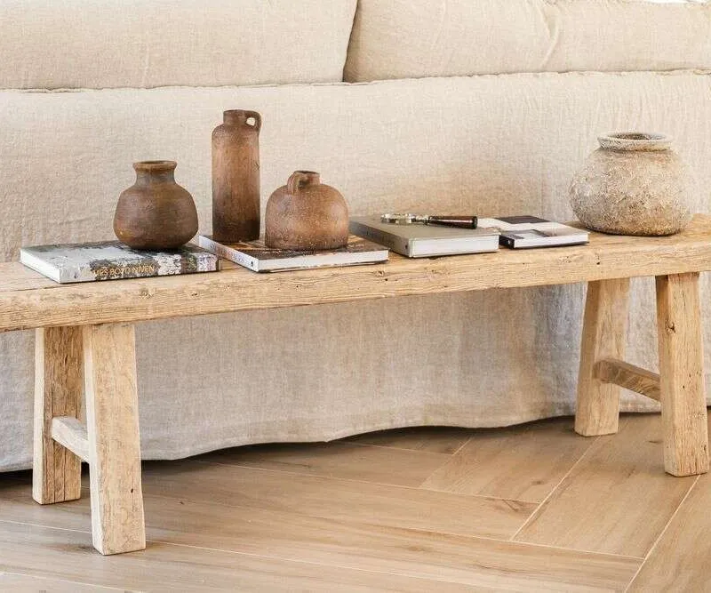 BANCO ISIDRO - OLMO - 1.83 X 35 en Madera natural - Butacas, banquetas y puffs, Uruguay | La Iberica