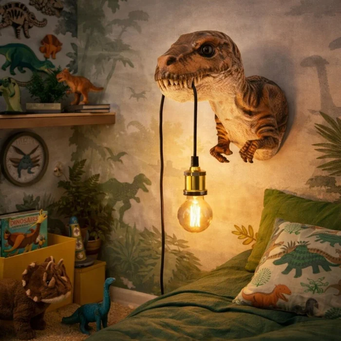 LUMINARIA DE PARED ANIMAL DINO Marrón  en Marrón - Lámparas de mesa, Uruguay | Viasono