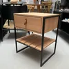 Mesa de Luz James (Marrón Claro/Hierro Negro) - Mesas de luz, Uruguay | Berna home, vista 5 de 5