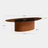 Mesa de centro Olir de vidrio templado y acero marrón 140 x 80 cm en Marrón - Mesas de living, Uruguay | Kavehome, vista 7 de 7