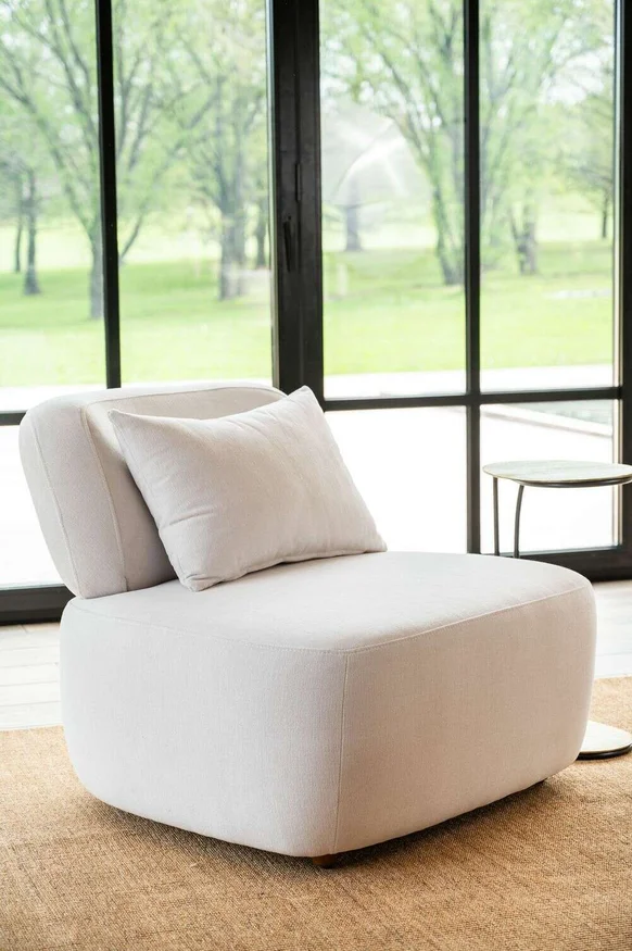 BUTACA / SILLON FOA 1 CUERPO - LINO ANTIMANCHAS en Beige - Butacas, banquetas y puffs, Uruguay | La Iberica, vista 2