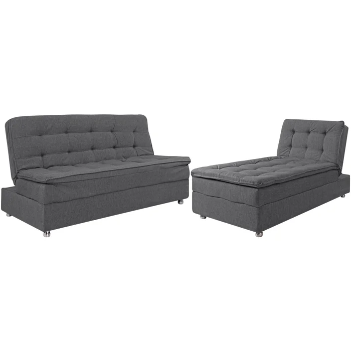 Sillón Tela Gris Penelope Grafito en Gris - Sillones y sofás, Uruguay | Divino, vista 2