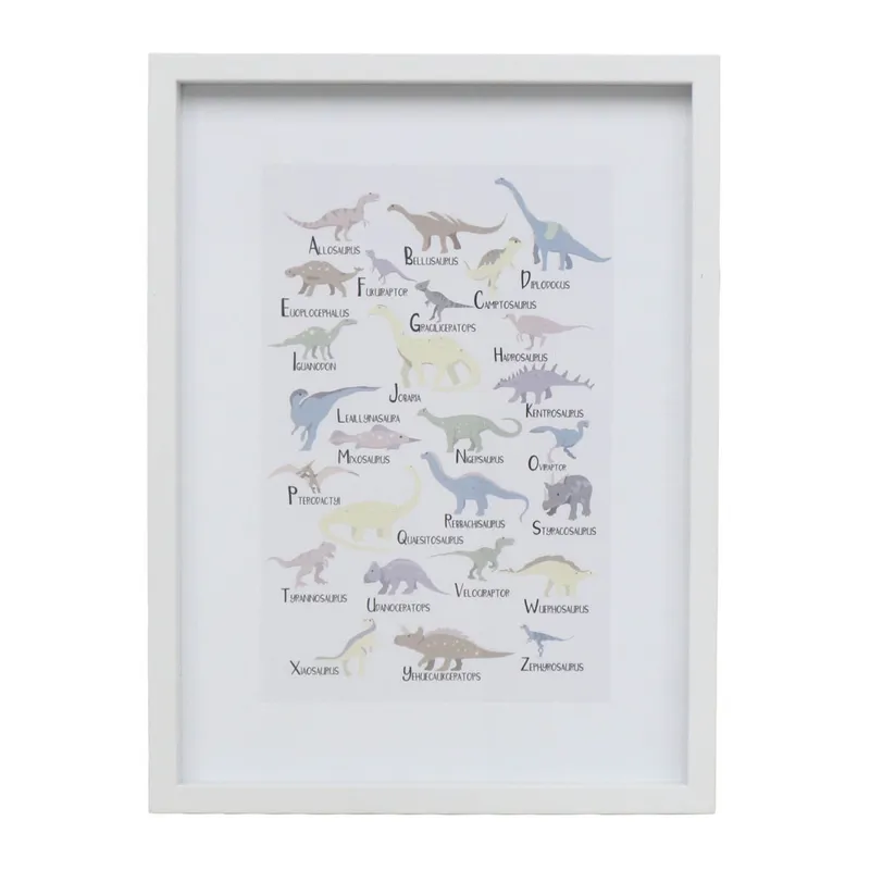 Cuadro Dino I, 30x40, Multicolor Papel Wz221515a en Multicolor - Decoración de pared, Uruguay | Divino