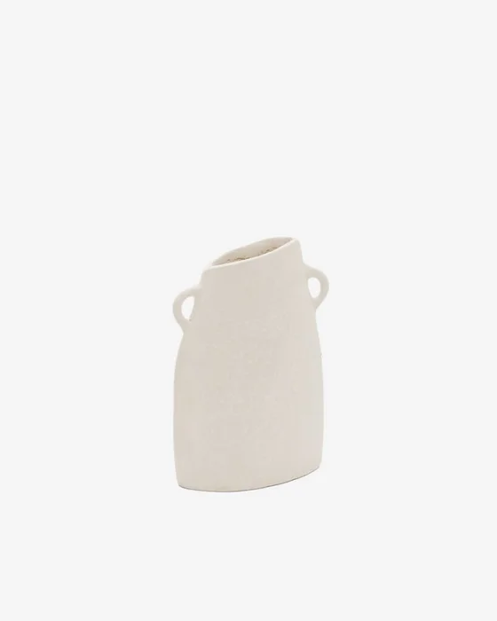 Jarrón Neti de papel maché blanco 27 cm en Blanco - Jarrones, Uruguay | Kavehome