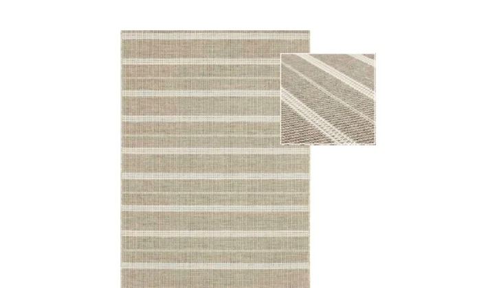 Alfombra INDY Líneas Crema -Beige en Beige - Alfombras, Uruguay | Finkel