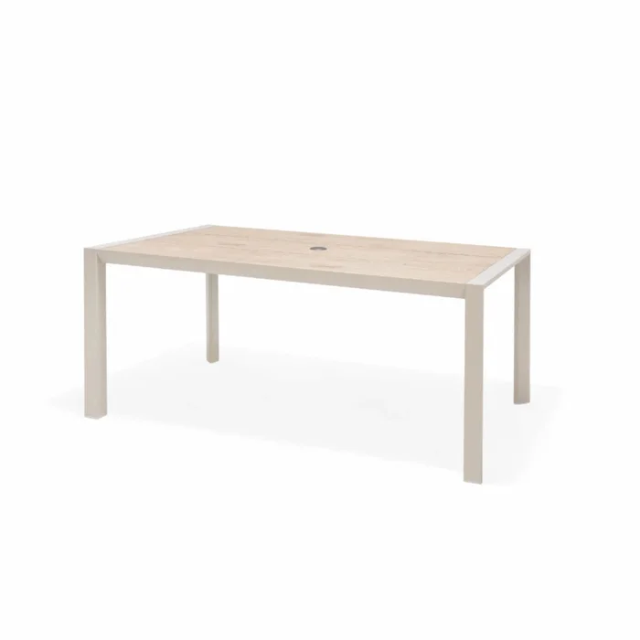 Mesa De Aluminio Para Jardín - Urbanite - 160x90 - Beige en Beige - Mesas de comedor, Uruguay | Ecowood