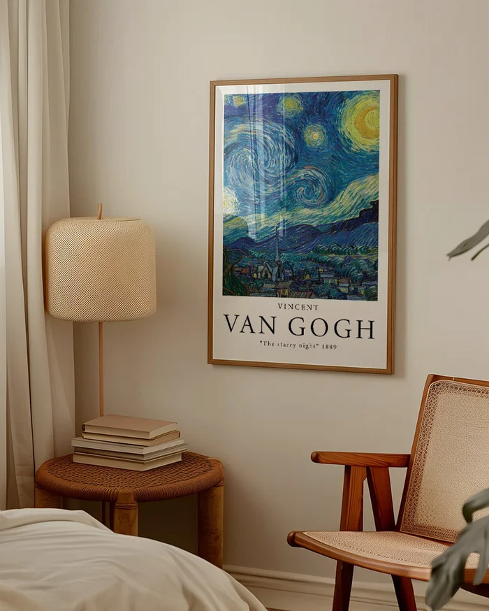 Vincent Van Gogh - The starry night en Multicolor - Láminas, Uruguay | La Cuadrería, vista 2