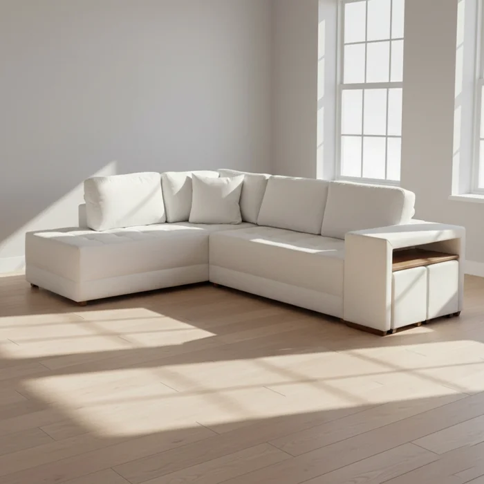 Sofá Esquinero Más De 4 Cuerpos Tela Natural-beige Connect Ii Beige en Beige - Sillones y sofás, Uruguay | Divino