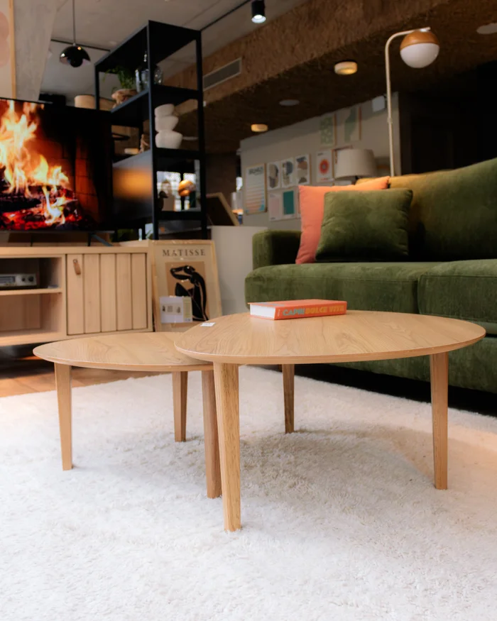 Conjunto Mesa de Centro Capri - Olmo en Madera natural - Mesas de living, Uruguay | Berna home, vista 2