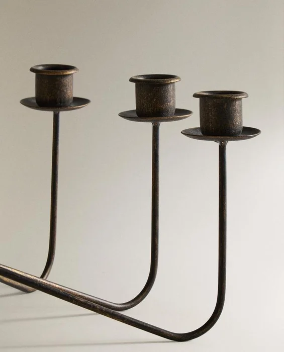 CANDELABRO TRIPLE HIERRO - Velas y Portavelas, Uruguay | Zara Home, vista 3
