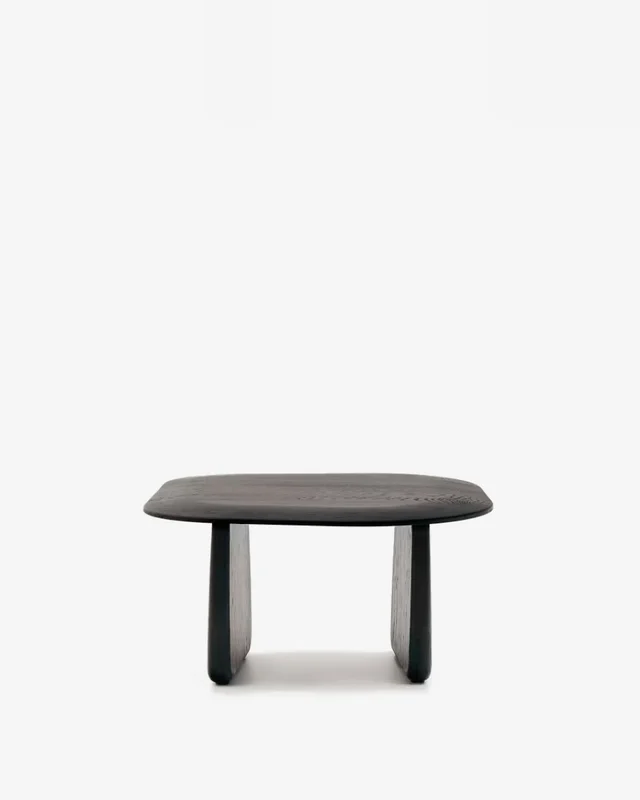 Mesa auxiliar Pirita de madera maciza de roble con - acabado negro 70,6 x 70 cm FSC 100% en Negro - Mesas de arrimo, Uruguay | Kavehome, vista 6