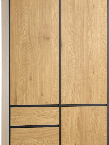 Armario ODENSE 120x210 combi roble en Madera natural - Roperos y placares, Uruguay | JYSK