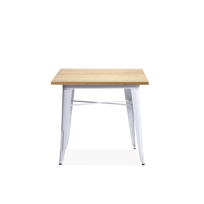 Mesa Tolix 80x80 cm - Blanco en Blanco - Mesas de comedor, Uruguay | Samic