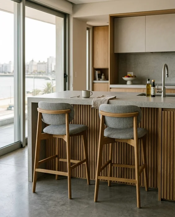 BANQUETA AXIS Miel y Gris claro T327C en Amarillo - Muebles, Uruguay | Indrana, vista 10