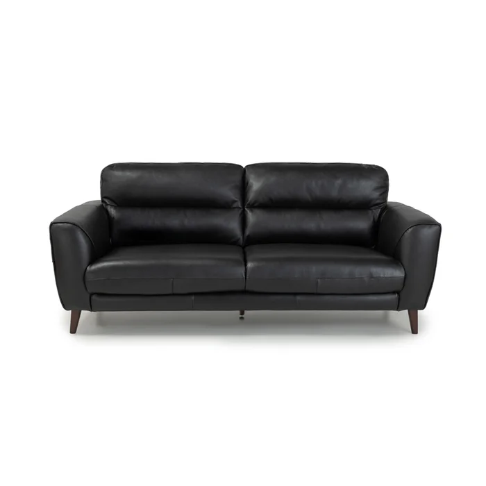 Sofá Valentino - Cuero Básico - 3 cuerpos - 450 (Negro) en Negro - Sillones y sofás, Uruguay | NYR, vista 2