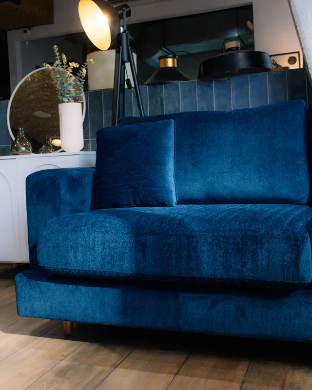 Sofa Dublin 3 Cuerpos (210 cm) EASY CLEAN - Azul en Madera natural - Sillones y sofás, Uruguay | Berna home, vista 3