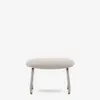 Reposapiés Belina de chenilla - beige con reposapiés y acero con acabado blanco en Beige - Butacas, banquetas y puffs, Uruguay | Kavehome, vista 5 de 6