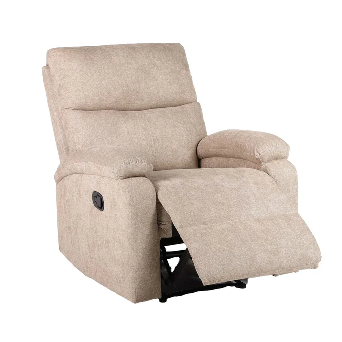 Recliner Manual 1 Cuerpo Tela Natural-beige Nassu Beige en Beige - Sillones y sofás, Uruguay | Divino, vista 3