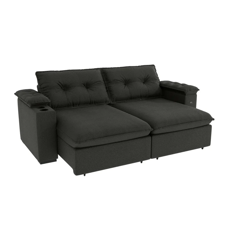 Sofa Zandon 260CM - Retractil/Reclinable en Lino Arena A085 - Sillones y sofás, Uruguay | Balton, vista 29
