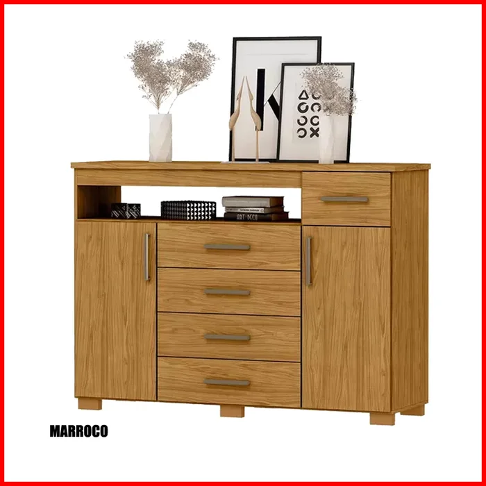 Comoda 5 cajones 2 puertas – Oslo CO008 - Cómodas, Uruguay | Punto Unión