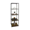 ESTANTERIA 5 NIVELES 45X30X150CM MADERA Y METAL en Negro - Bibliotecas, Uruguay | Koz, vista 1 de 3