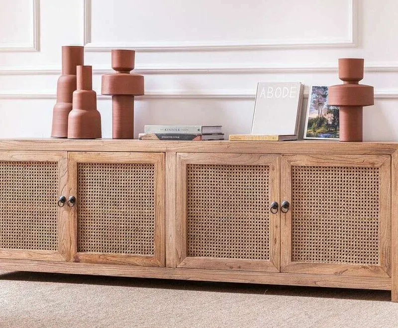 APARADOR BAJO - RACK OLMO NATURAL - 2.10 MTS - Muebles para TV, Uruguay | La Iberica