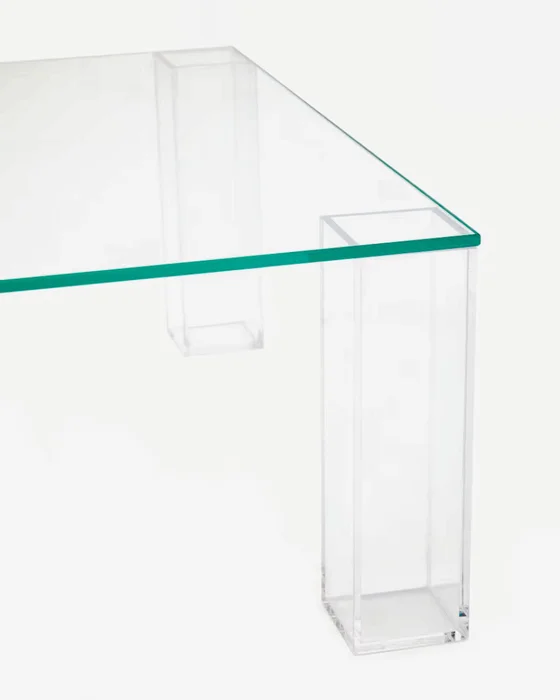 Mesa auxiliar Adularia de cristal templado - transparente 85 x 85 cm en Transparente - Mesas de arrimo, Uruguay | Kavehome, vista 4