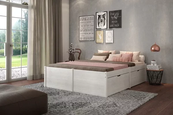 Cama Matrimonial - Línea Beauty en Madera natural - Respaldos de cama, Uruguay | Concetto Casa, vista 3