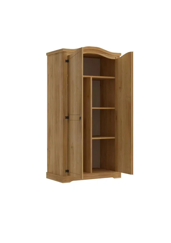 Ropero Curvo - 2 Puertas - Natural en Madera natural - Roperos y placares, Uruguay | Rústico Hogar, vista 3