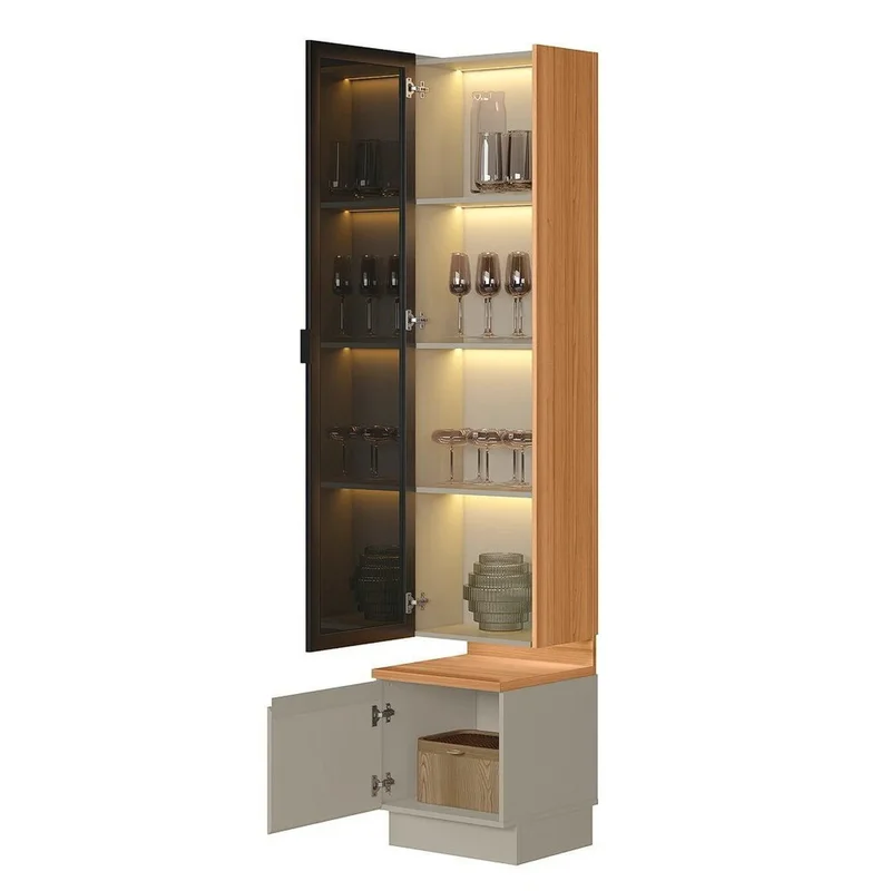 Modulo Cristalero - Magnum 45CM con Led en negro que refuerzan - Muebles para TV, Uruguay | Balton, vista 7