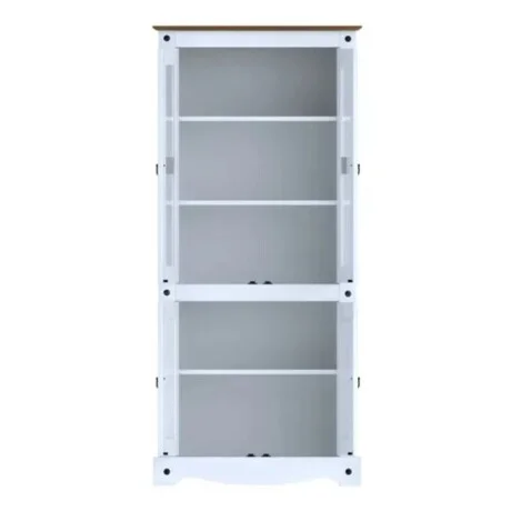 Promo Rack de Tv + Biblioteca con Cristalero Línea Naturale - Blanco en Blanco - Muebles para TV, Uruguay | La Cueva Muebles, vista 11