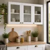 Aereo Alacena Cocina 3 Puertas Con Vidrio Mdf en Blanco - Butacas, banquetas y puffs, Uruguay | Soy Hogar, vista 5 de 6