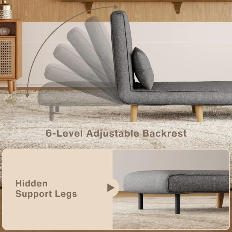Sillon cama Trifold 1 cuerpo - Gris en Gris, Uruguay | La Cueva Muebles, vista 8