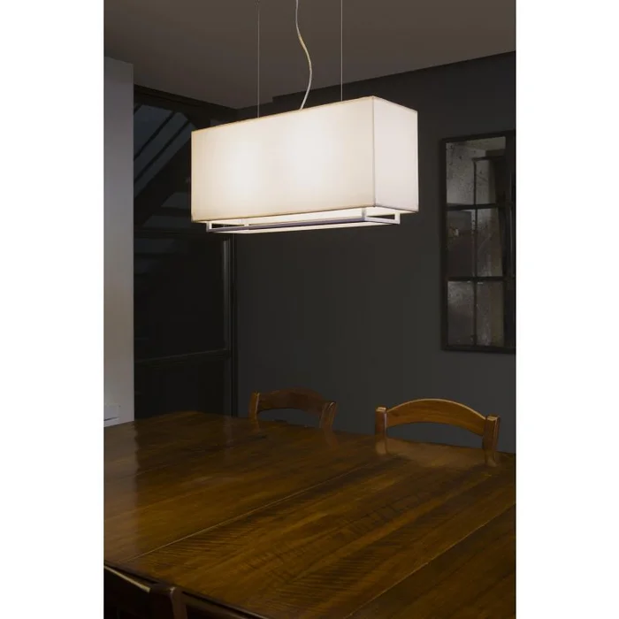 Colgante rectangular blanca con armazón en Blanco - Lámparas colgantes, Uruguay | La Perla, vista 7