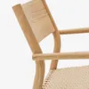 Butaca Yalia de madera maciza roble FSC 100% - acabado natural y asiento de cuerda de papel en Madera natural - Butacas, banquetas y puffs, Uruguay | Kavehome, vista 3 de 9