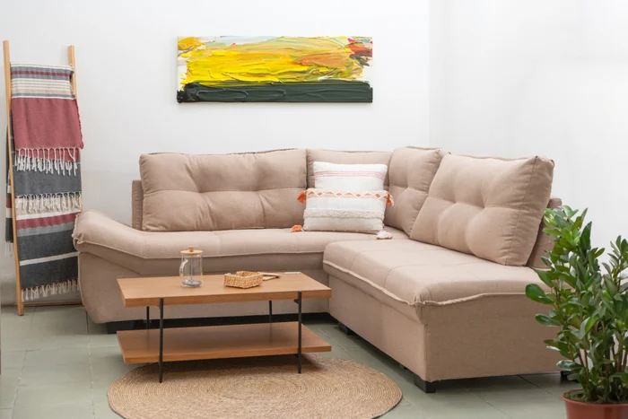 HELLEN- SOFA ESQUINERO VICENZA MARRON CLARO - Sillones y sofás, Uruguay | Alfa Ventas, vista 2