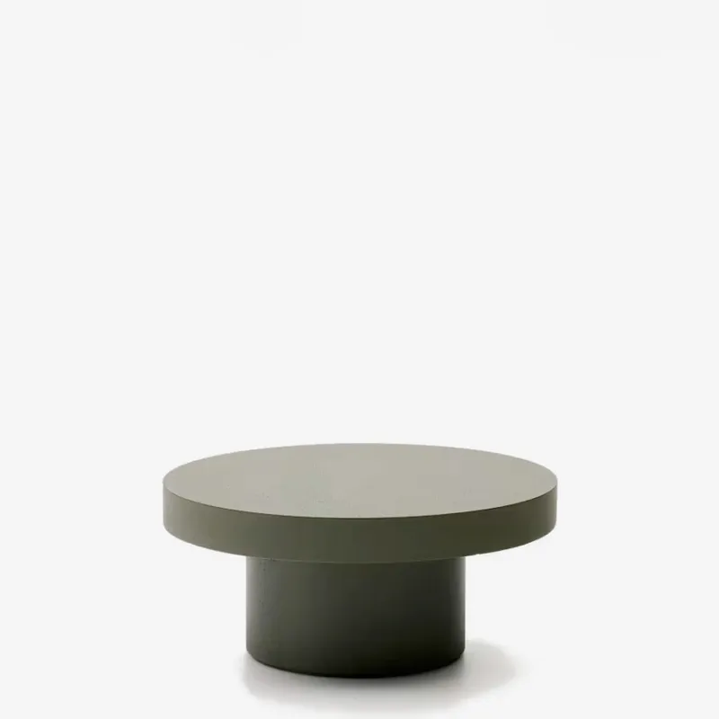 Mesa de centro Aiguablava de cemento - verde Ø 66 cm en Verde - Mesas de living, Uruguay | Kavehome