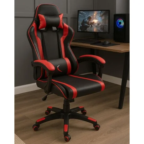 Silla Gamer Handrail en Negro - Sillas de escritorio, Uruguay | La Cueva Muebles, vista 9